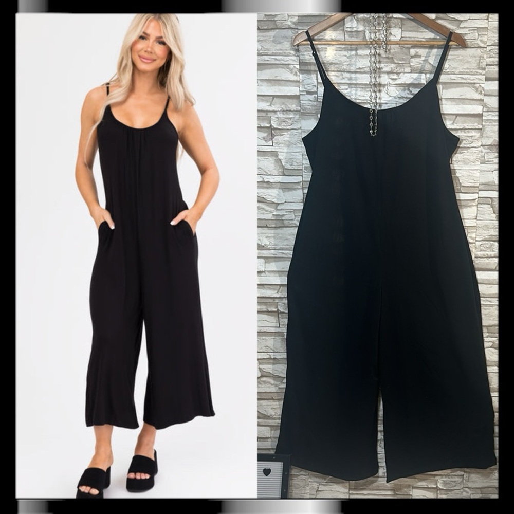 Bliss & Blossom maternity Medium Black Sleeveless Jumpsuit
